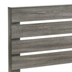 Rustic Grey Wood Platform Bed