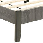 Rustic Grey Wood Platform Bed