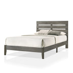 Rustic Grey Wood Platform Bed