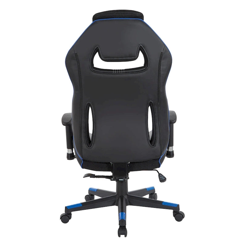 Gaming Chair in Bonded Leather with Color Accents