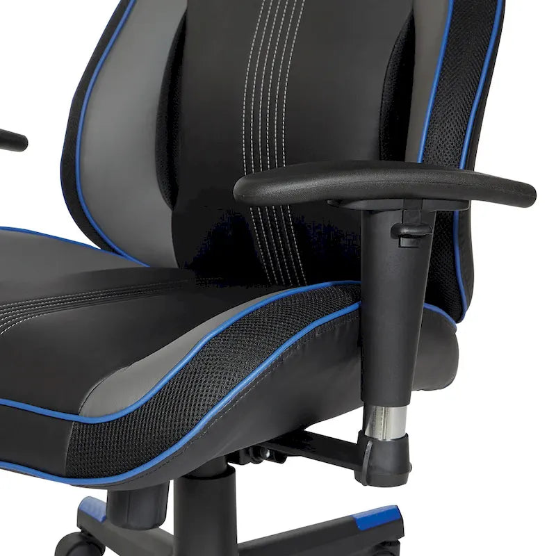 Gaming Chair in Bonded Leather with Color Accents