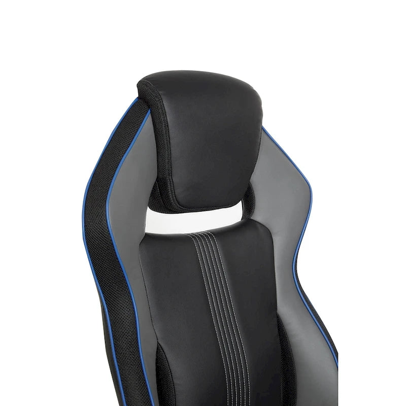 Gaming Chair in Bonded Leather with Color Accents