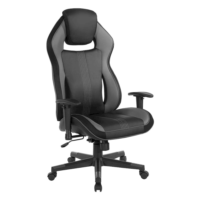 Gaming Chair in Bonded Leather with Color Accents