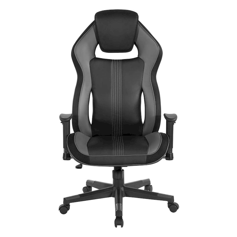 Gaming Chair in Bonded Leather with Color Accents