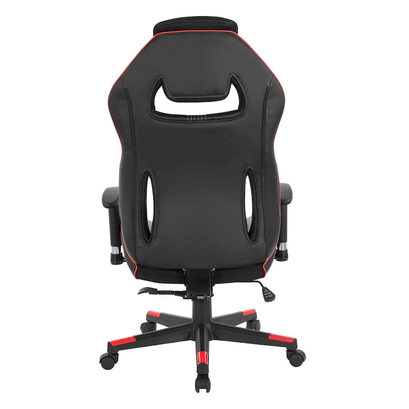 Gaming Chair in Bonded Leather with Color Accents