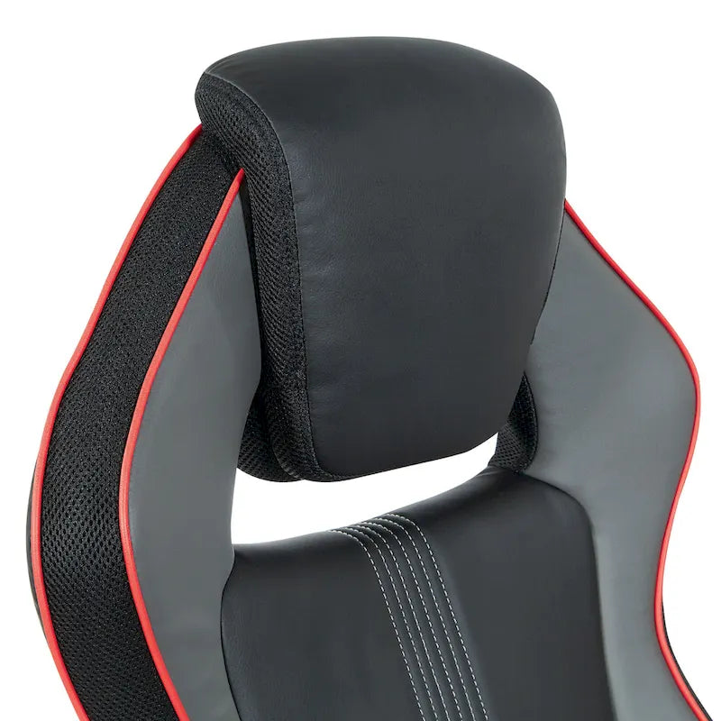 Gaming Chair in Bonded Leather with Color Accents