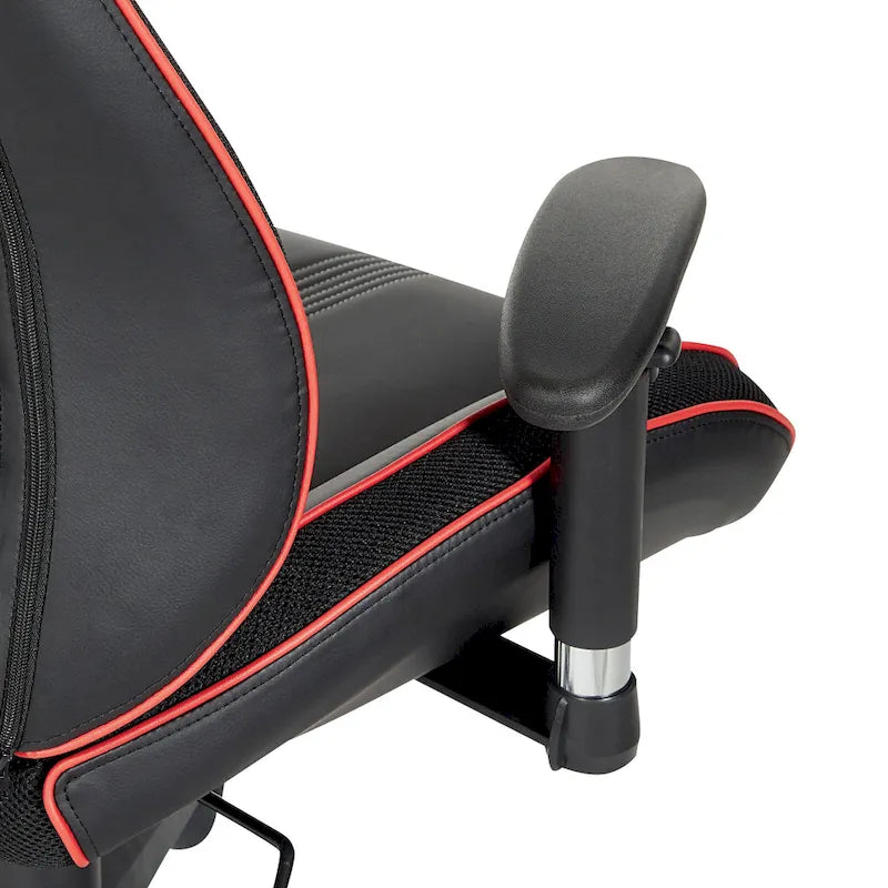 Gaming Chair in Bonded Leather with Color Accents