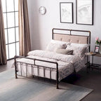 Dark bronze wrought iron bed