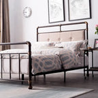 Dark bronze wrought iron bed