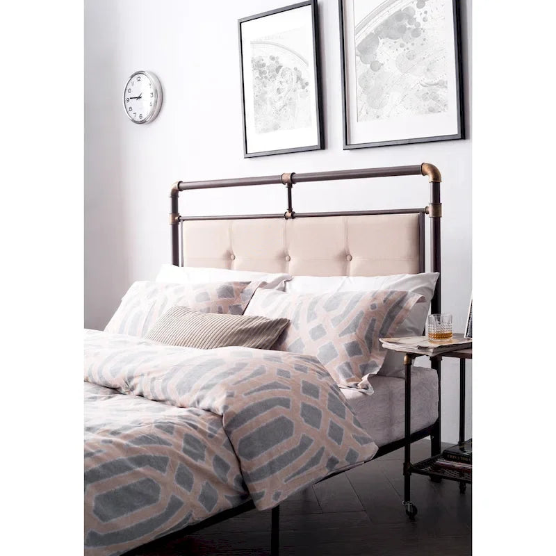 Dark bronze wrought iron bed