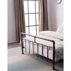 Dark bronze wrought iron bed