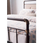 Dark bronze wrought iron bed