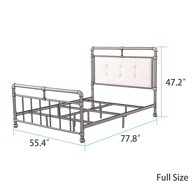 Dark bronze wrought iron bed
