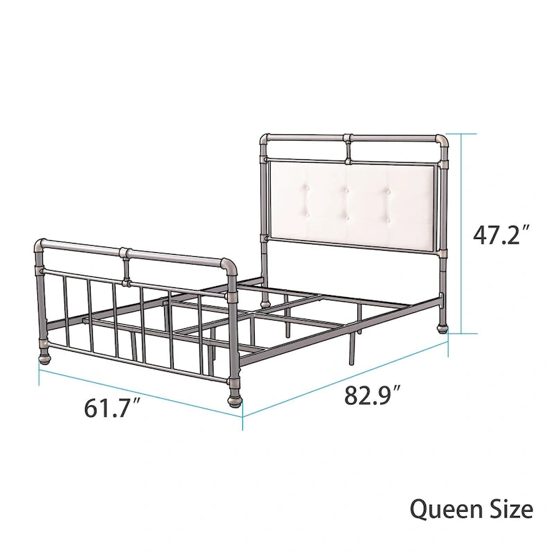 Dark bronze wrought iron bed