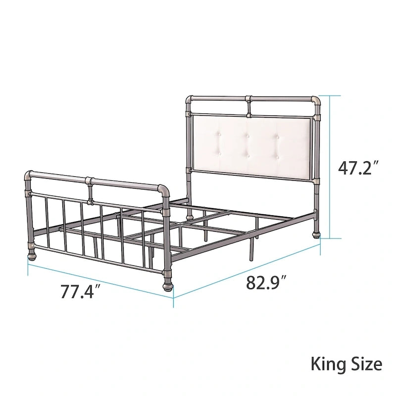 Dark bronze wrought iron bed