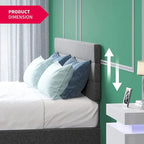 Full/Queen/King Size Bed Frame, No Box Spring Needed Bed Frame with Headboard, Upholstered Platform Bed Frame for Bedroom