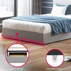 Full/Queen/King Size Bed Frame, No Box Spring Needed Bed Frame with Headboard, Upholstered Platform Bed Frame for Bedroom