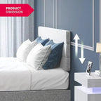 Full/Queen/King Size Bed Frame, No Box Spring Needed Bed Frame with Headboard, Upholstered Platform Bed Frame for Bedroom
