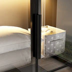 59.1W Glass Door Wardrobe: Illuminated Interiors Closet Large