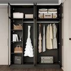 59.1W Glass Door Wardrobe: Illuminated Interiors Closet Large