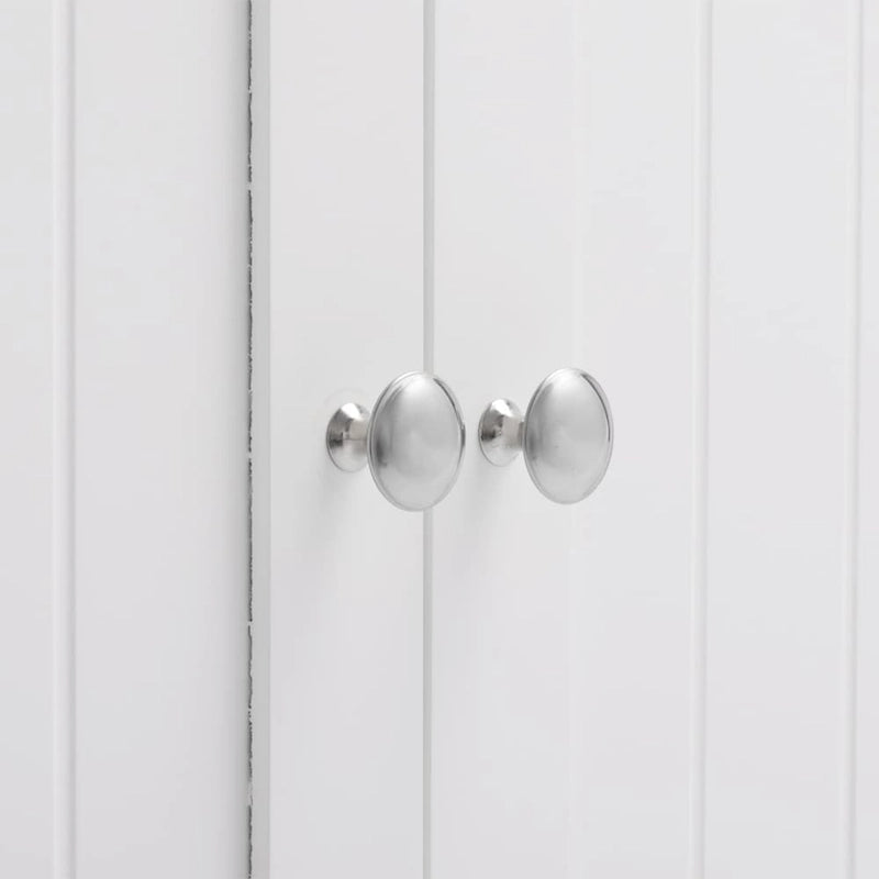 White Double Doors Adjustable Freestanding Bathroom Cabinet - 23.62 x 11.81 x 31.50