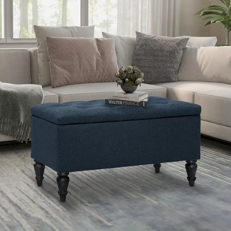 29 in. Upholstered Storage Bench