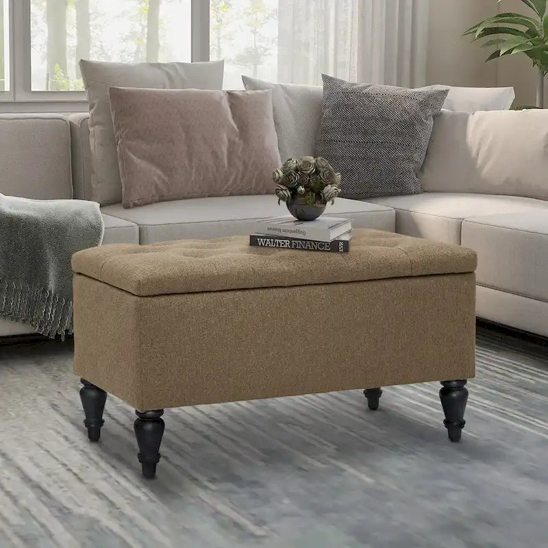 29 in. Upholstered Storage Bench
