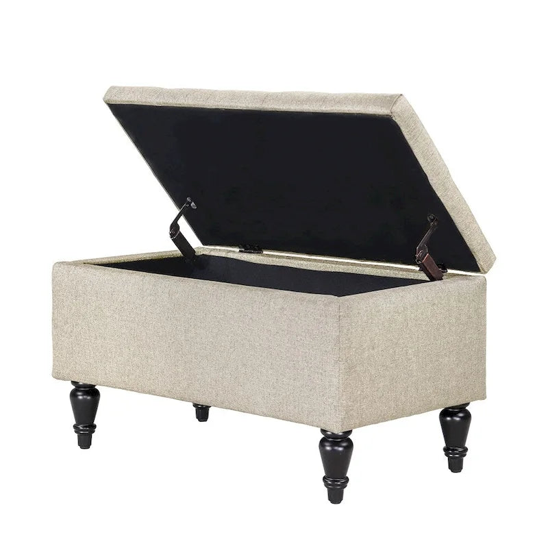 29 in. Upholstered Storage Bench