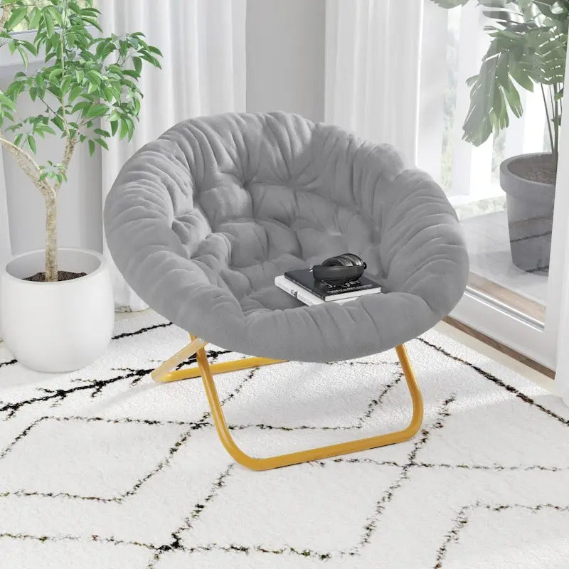 Folding XL Saucer Chair for Dorm or Bedroom