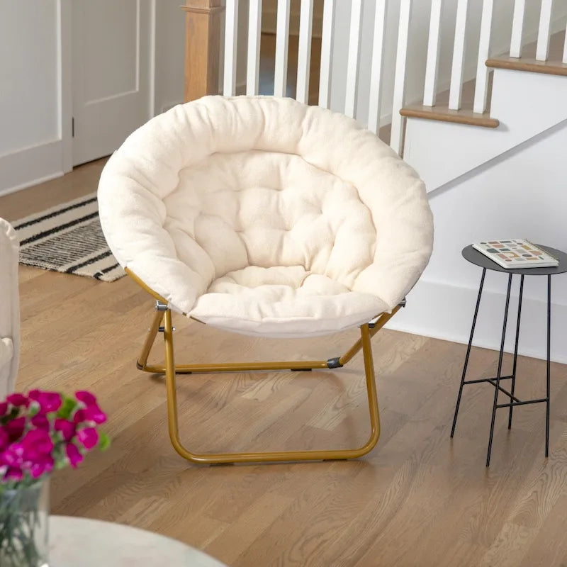 Folding XL Saucer Chair for Dorm or Bedroom