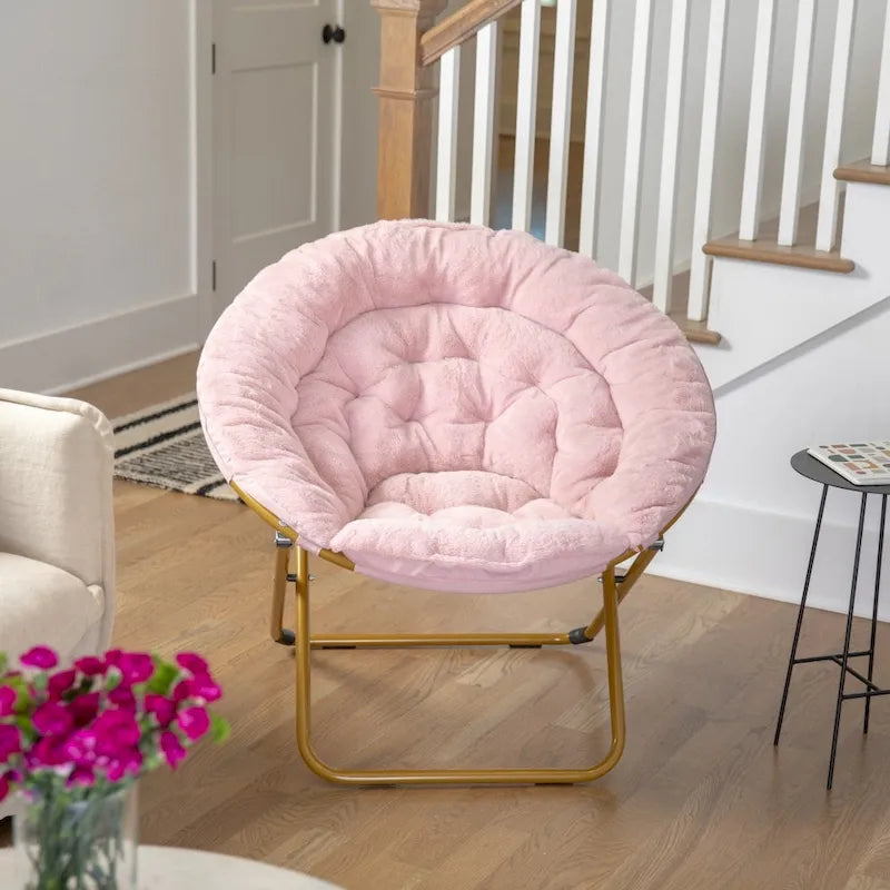 Folding XL Saucer Chair for Dorm or Bedroom