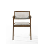Fern Modern Walnut and Beige Dining Chair (Set of 2)