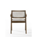Fern Modern Walnut and Beige Dining Chair (Set of 2)