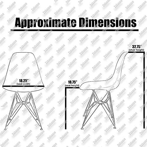 Designer Plastic Chairs Chrome Silver Wire Legs Retro Dining Accent Molded Shell Desk Office Work Chrome Base Kitchen