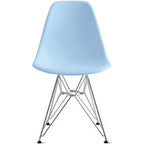 Designer Plastic Chairs Chrome Silver Wire Legs Retro Dining Accent Molded Shell Desk Office Work Chrome Base Kitchen