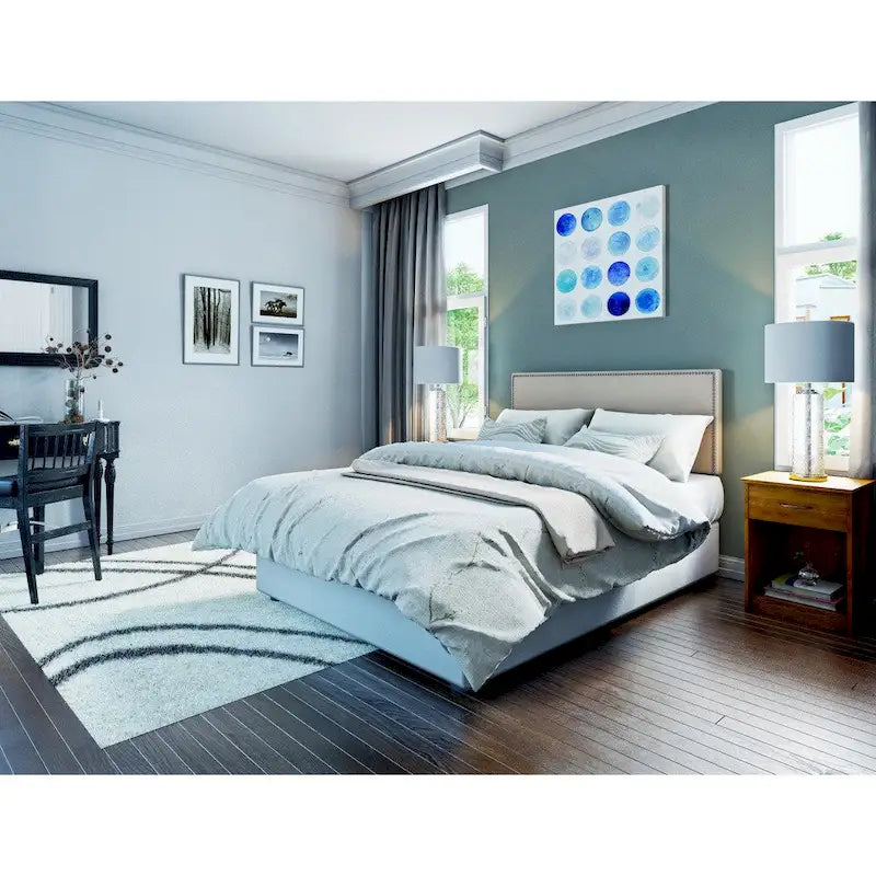 Full-size Upholstered Nailhead Headboard