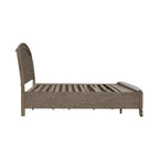 Burnished Beige Oak King Panel Storage Bed Bedroom Set