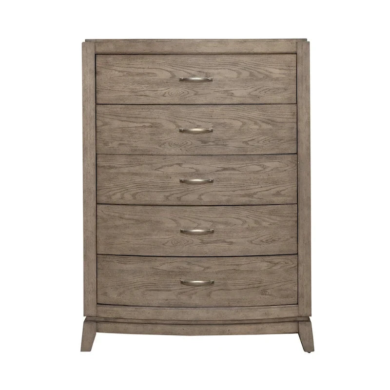 Burnished Beige Oak King Panel Storage Bed Bedroom Set