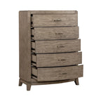 Burnished Beige Oak King Panel Storage Bed Bedroom Set