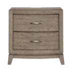 Burnished Beige Oak King Panel Storage Bed Bedroom Set