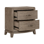 Burnished Beige Oak King Panel Storage Bed Bedroom Set
