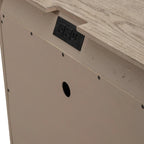 Burnished Beige Oak King Panel Storage Bed Bedroom Set