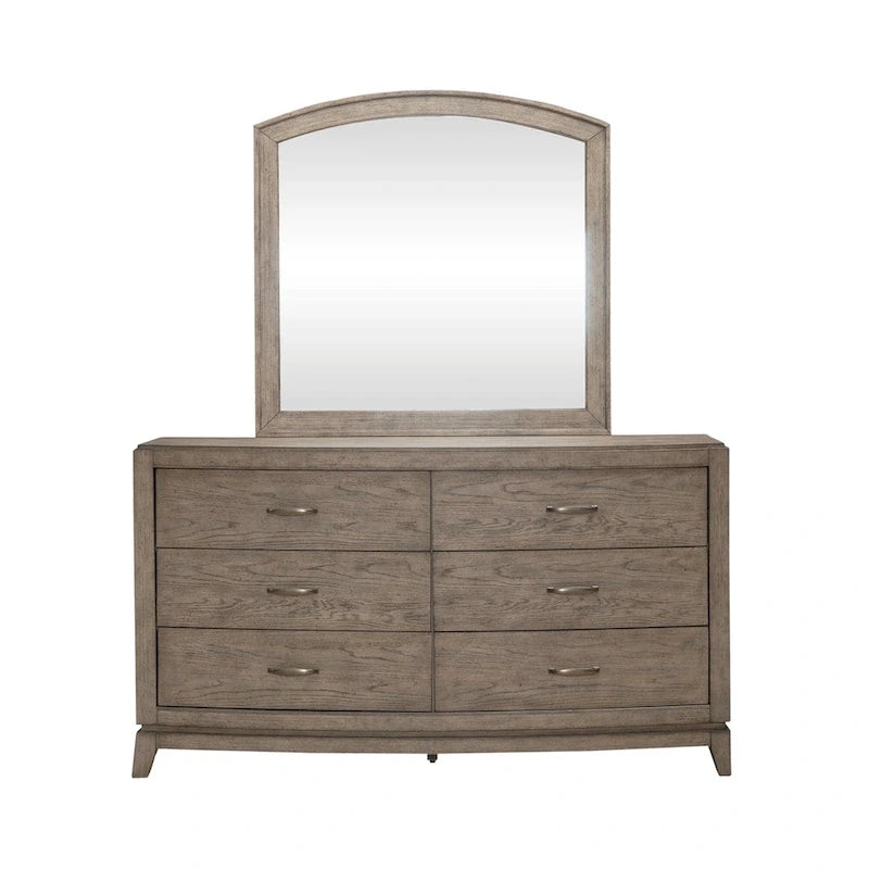 Burnished Beige Oak King Panel Storage Bed Bedroom Set