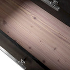 Modern Black Solid Wood 5-Drawer Storage Chest With Cedar-Lined Bottom Drawer
