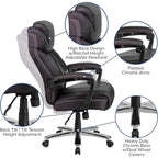 Series Big & Tall Rated Black LeatherSoft Executive