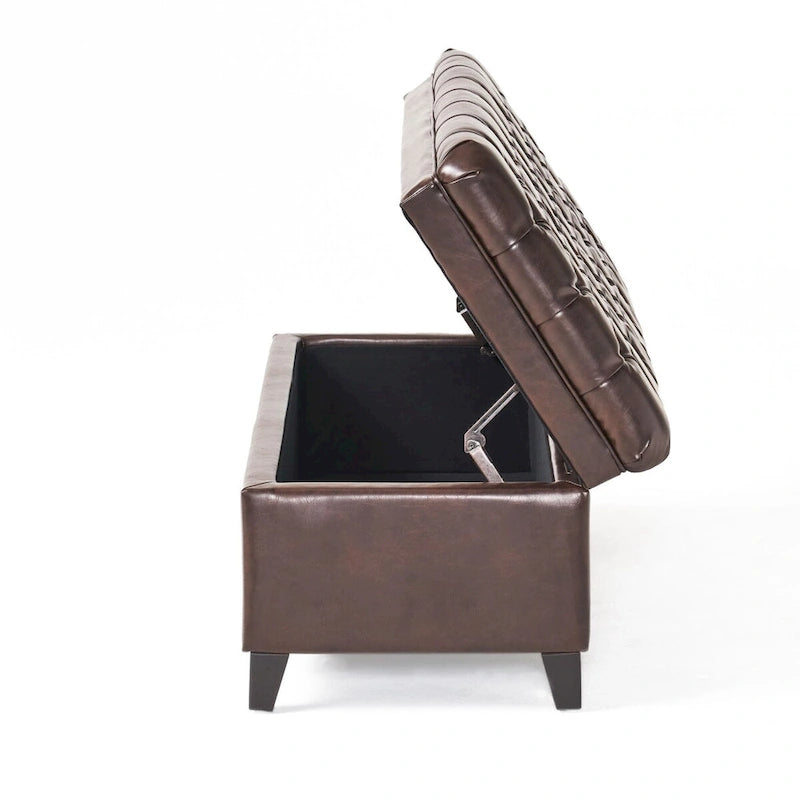 Modern Upholstered Storage Bench for Living Room Entryway