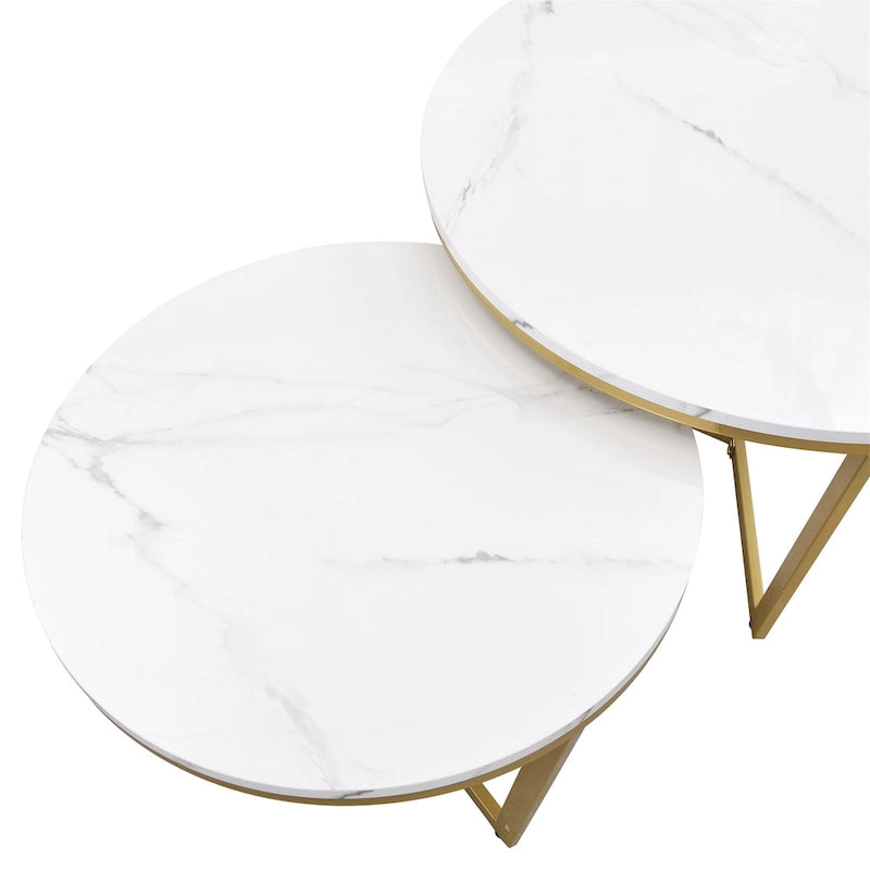 Modern Round Nesting Coffee Table Set