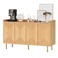 Double Sideboard Buffet Cabinet with Storage Shelf 4-Door Cabinet for Living Room and Kitchen