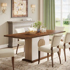 55 Dining Table with Rectangle Wood Top for Kitchen Dining Room