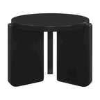 Black Round End Table